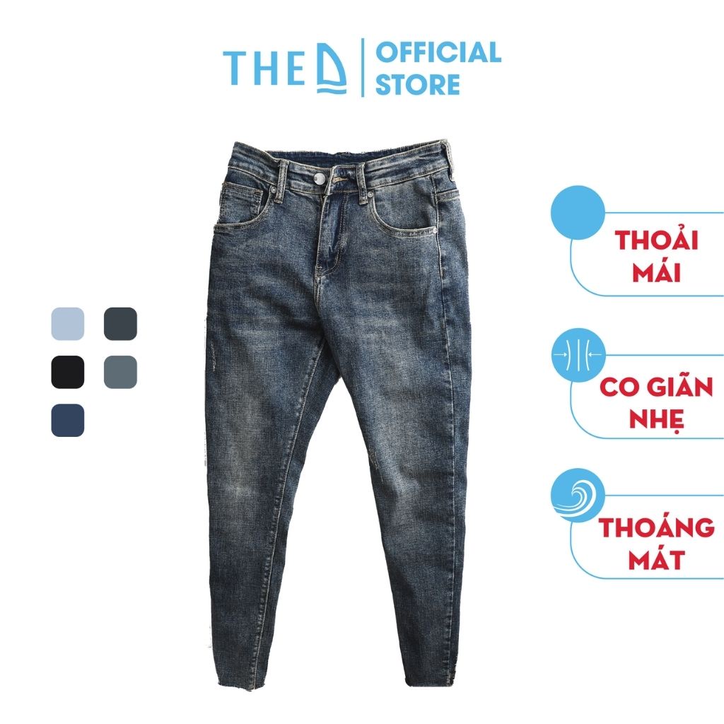 Quần Jean Nam Skinny Fit The D Thiết Kế Ống Côn Form Ôm Co Giãn Tốt, Chất Liệu Bền Đẹp BV9285