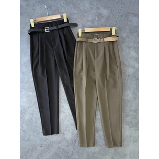 Quần baggy ly nổi kèm đai 8002