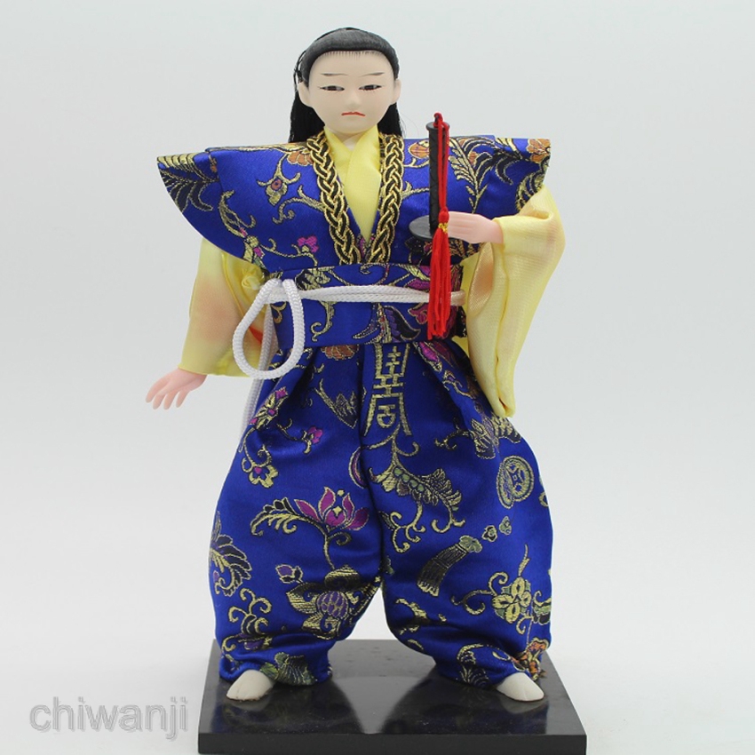 Mô hình búp bê Samurai mặc Kimono 12  trang trí