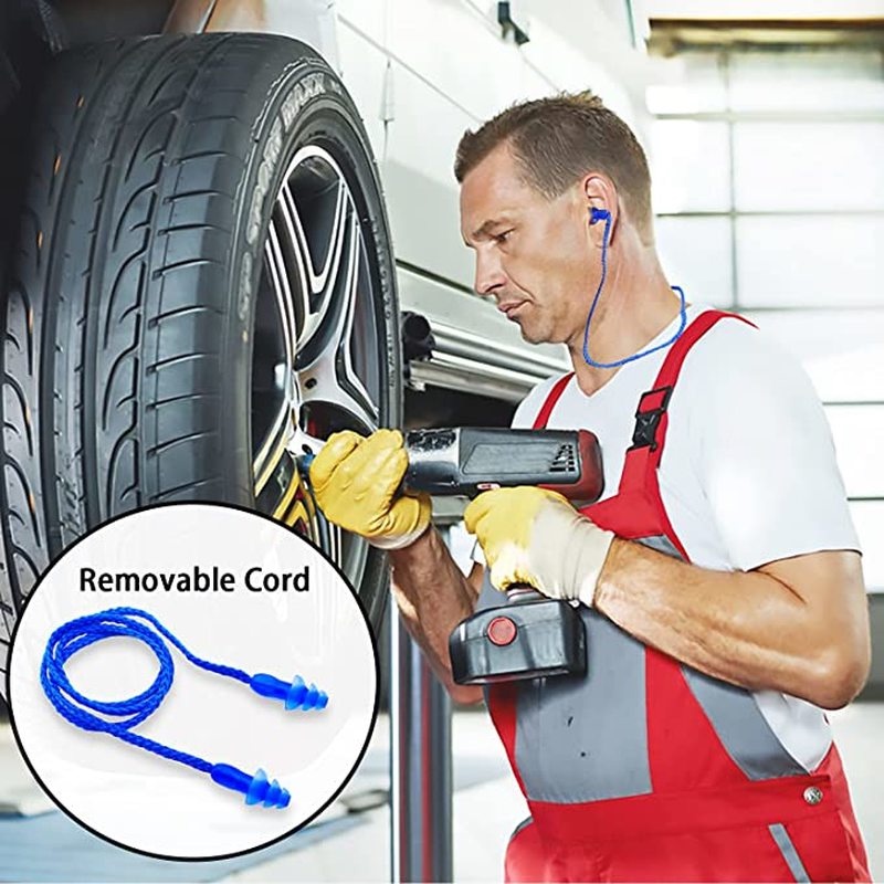 1 Cặp Nút Bịt Tai Bằng Silicone Mềm Chống Ồn Chống Nước Chống Ồn Kèm Dây Nylon Cho Chụp Ảnh/Lối Đi Du Lịch/Nhân Viên Học