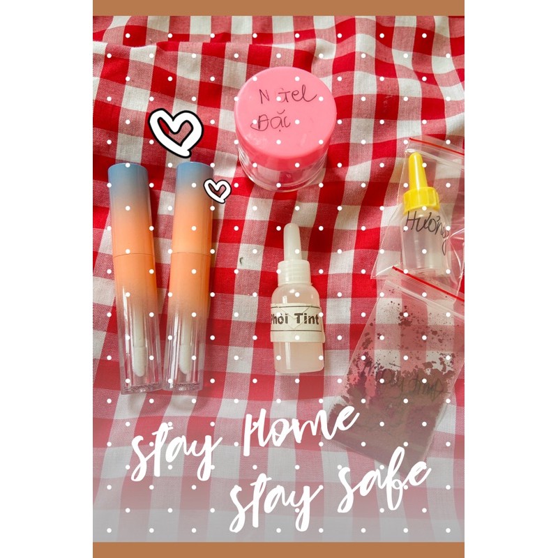 kit làm son tint 2 cây-nguyên liệu làm mỹ phẩm handmade