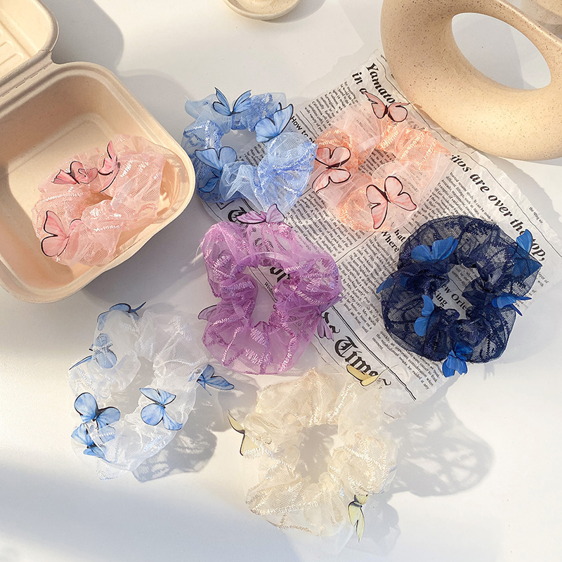 Dây Buộc Tóc Trang Trí Bướm Đáng Yêu Hợp Xu Hướng Cho Nữ