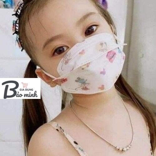 Khẩu trang kf94 trẻ em LP Kids, khẩu trang con cá trẻ em (1-8 tuổi),sét 10 chiếc khẩu trang 4d mask