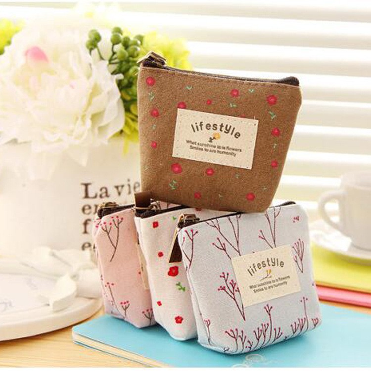 Túi Mỹ Phẩm Ví Nữ Mini Bop Life Style Vải Canvas Cực Đẹp Sang Chảnh New MP01_Micochi