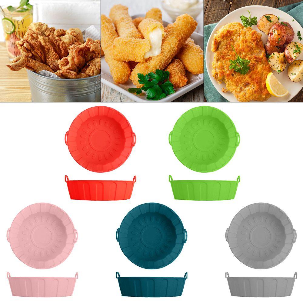 Giỏ Silicone Tròn Mềm Tái Sử Dụng Đựng Bánh Pizza Tiện Lợi