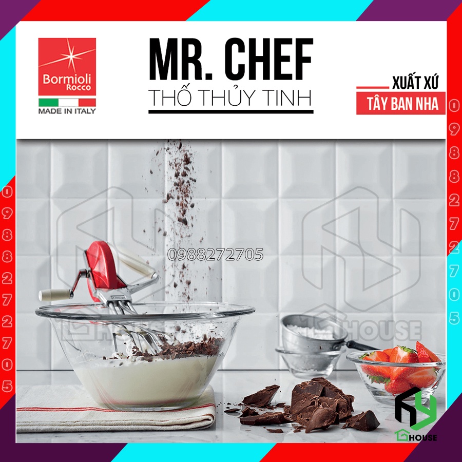 Thố trộn bột thủy tinh - Tô trộn salad thủy tinh Mr-Chef