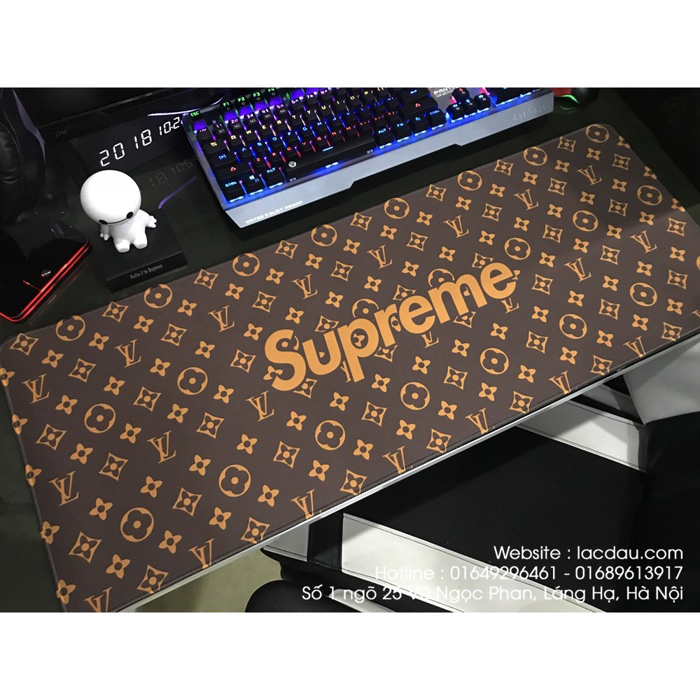 Pad chuột Supreme nâu (800x300x4mm) - (Bàn di chuột/Lót chuột cỡ lớn Size 83 HÀNG CHÍNH HÃNG) ChopperGaming