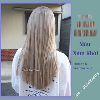Thuốc Nhuộm Tóc  Màu Xám Khói [ màu tẩy tóc , lên từ nền vàng sáng ]