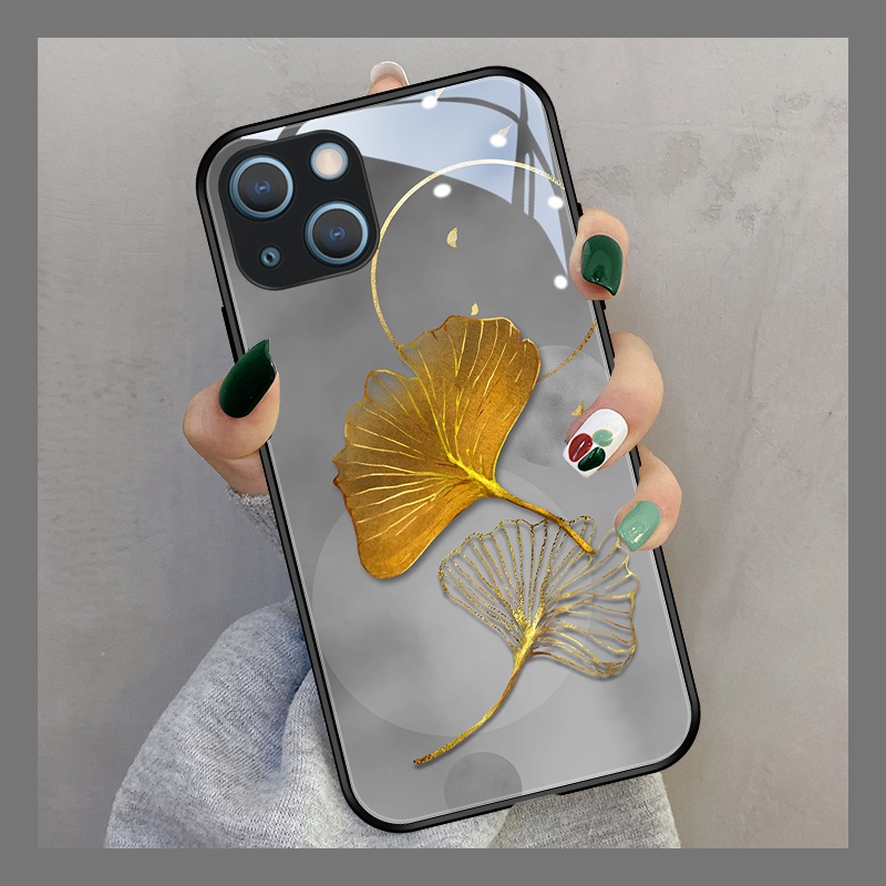 Ốp Điện Thoại Mặt Kính Cường Lực Cho iphone 13 pro max 14 12 mini 11 XS max X XR 7 plus 8 6 6s