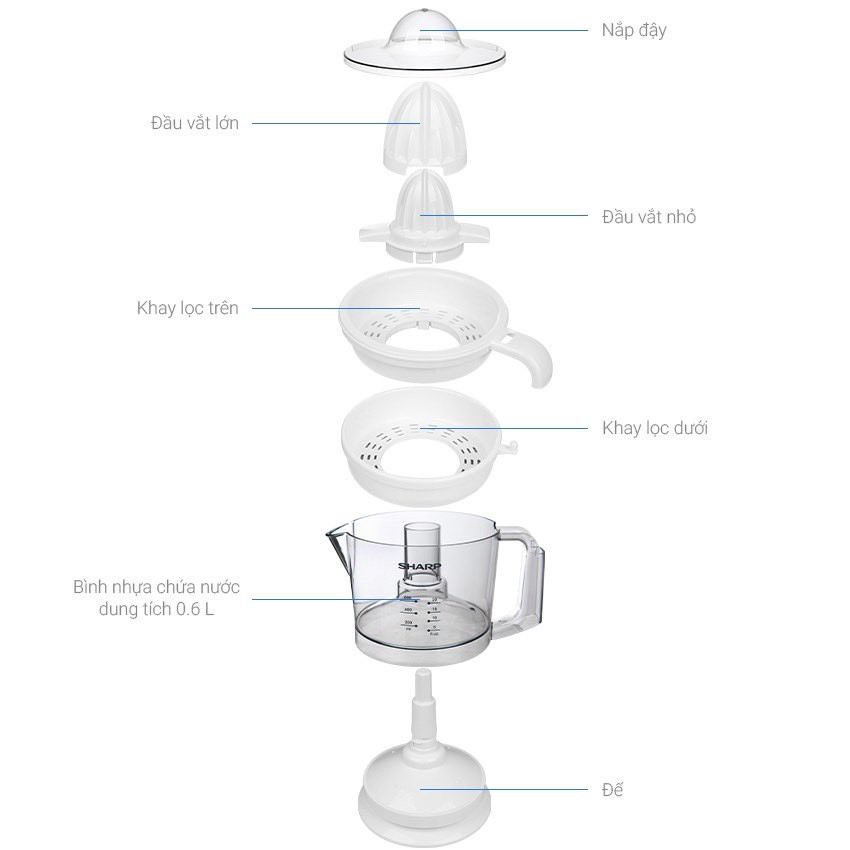 Máy vắt cam tự động bằng điện SHARP EJJ256 - 0,6 lít [Hàng chính hãng]