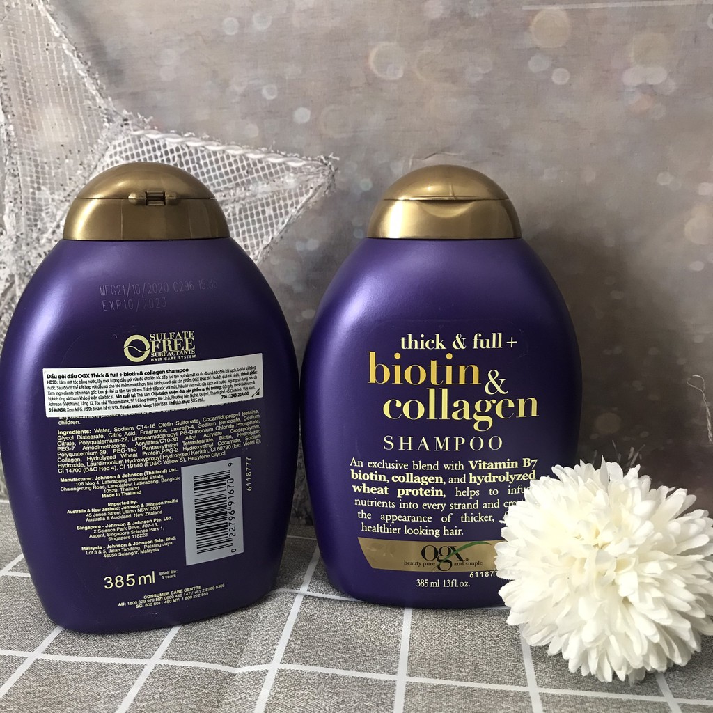 DẦU GỘI HOẶC XẢ BIOTIN COLLAGEN 385ML