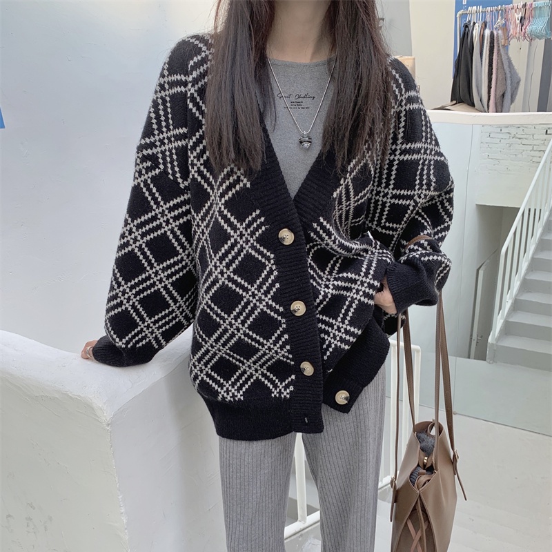 Áo khoác Cardigan dệt kim tay dài phong cách Hàn Quốc | BigBuy360 - bigbuy360.vn