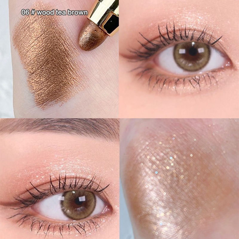 Phấn Mắt Dạng Bút Ánh Nhũ Chống Nước Với Đầu Cọ Mềm Mại Tiện Dụng