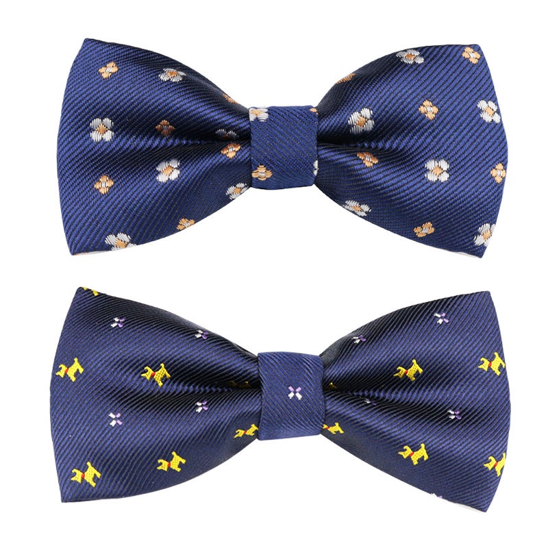 Nơ Đeo Cổ Màu Xanh Navy Phong Cách Hàn Quốc Dành Cho Bé Trai Tiểu Học