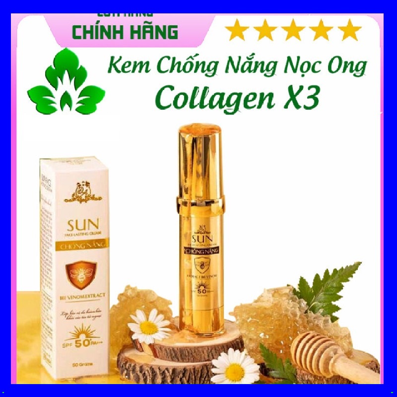 [CHÍNH HÃNG] Kem Chống Nắng Collagen X3 50spf +++, chống tia Uv, kem nền, dưỡng da