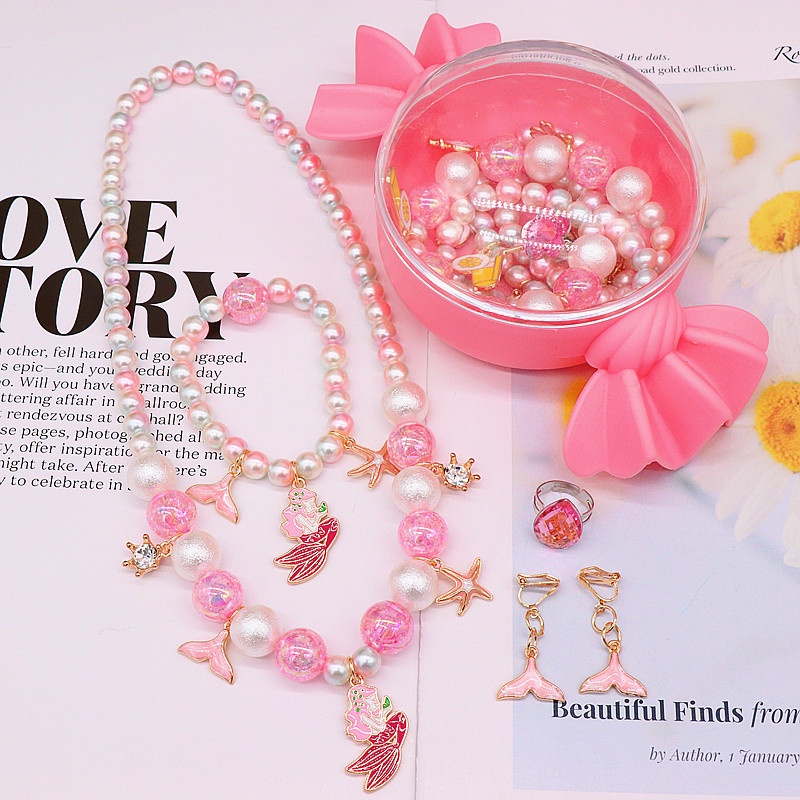 Bộ Trang Sức Vòng cổ / Nhẫn / Vòng Tay Hình Hello Kitty / Kỳ Lân Bằng Hợp Kim Dễ Thương Cho Bé Gái