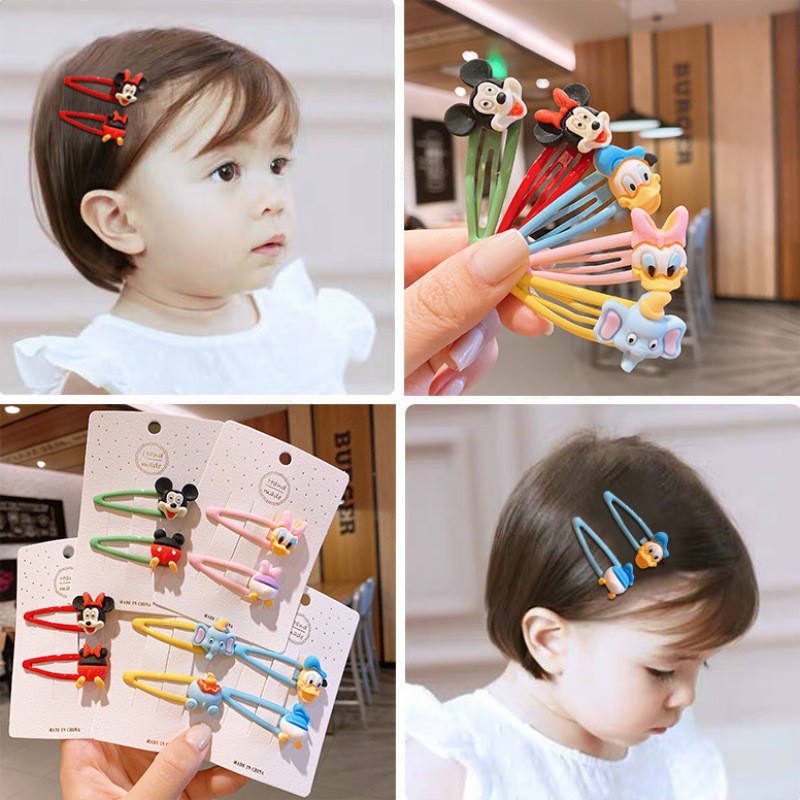 Set kẹp tóc hoạt hình đáng yêu cho bé gái