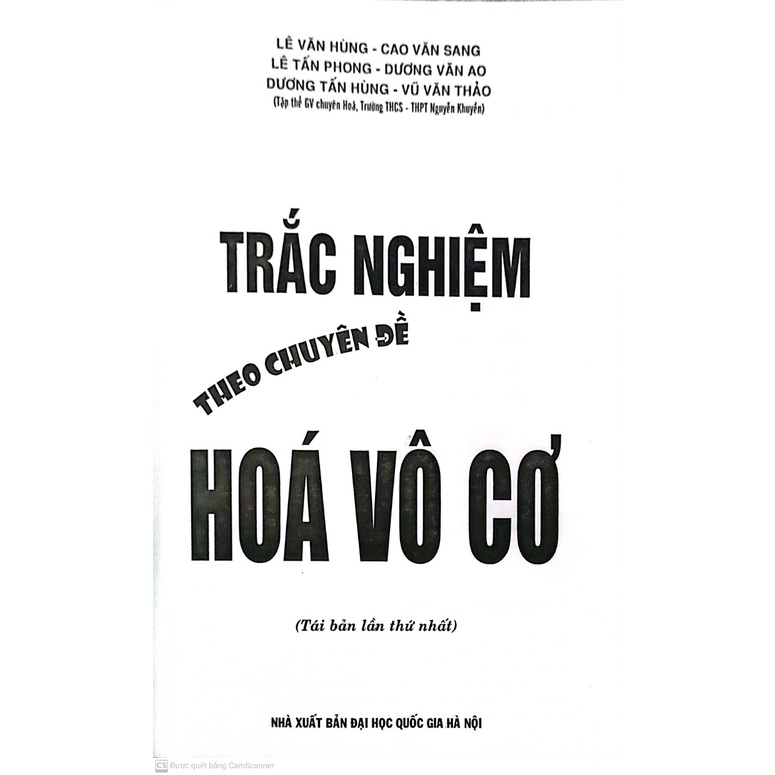 Sách - Trắc nghiệm theo chuyên đề Hóa Vô Cơ  - HAB