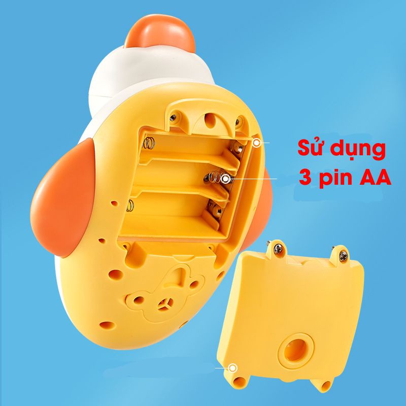 Đồ chơi vịt phun nước nhà tắm cho bé tặng kèm 3 pin AA BBTOYS 86