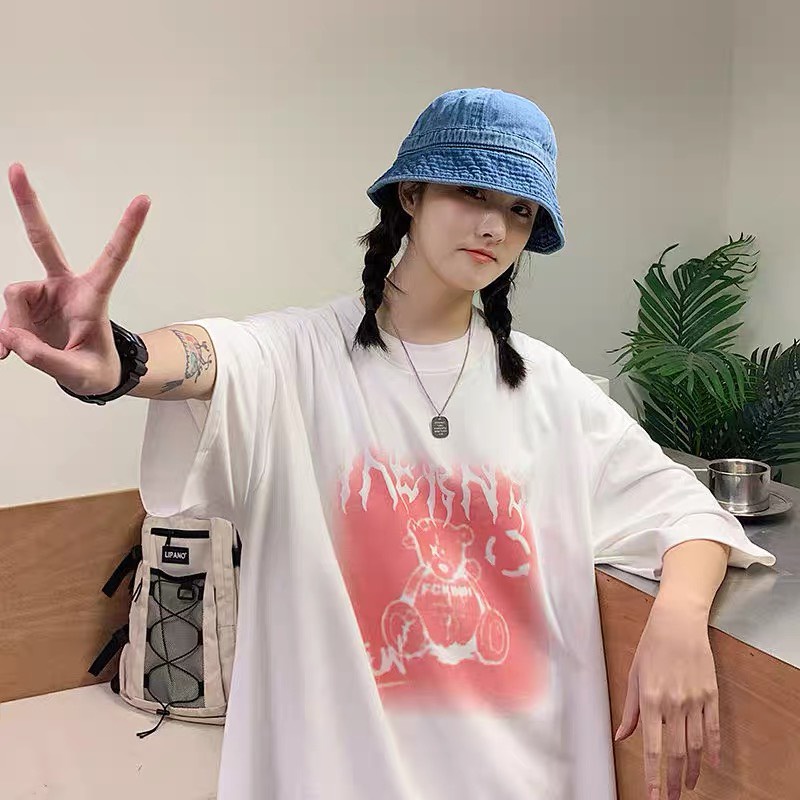 [HÀNG HÈ, KÈM QUÀ XINH] ÁO THUN, ÁO PHÔNG NAM NỮ GẤU SAID  TAY LỠ FORM RỘNG 2 MÀU ĐEN TRẮNG CỰC CHẤT TEENS FASHION
