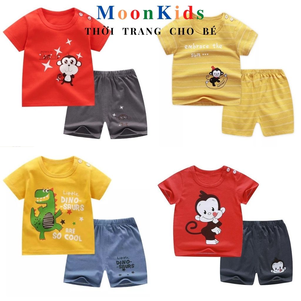 Bộ Minky Mom Cộc Tay Cho BéCỘC ĐÙI KHỈTHUN LẠNH 100% Bộ hè bé trai,Bộ cộc tay cho bé,minkymom thun lạnh cộc tay