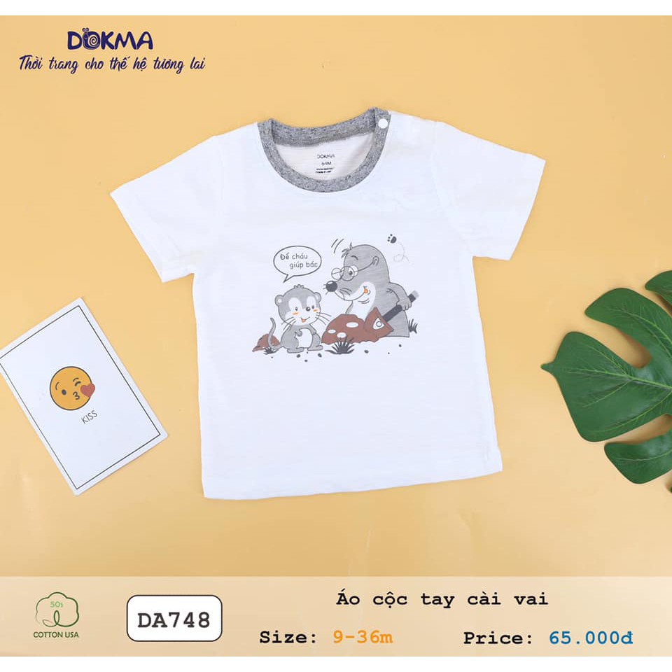 DA748 Áo cộc tay cài vai Dokma (9-36M)