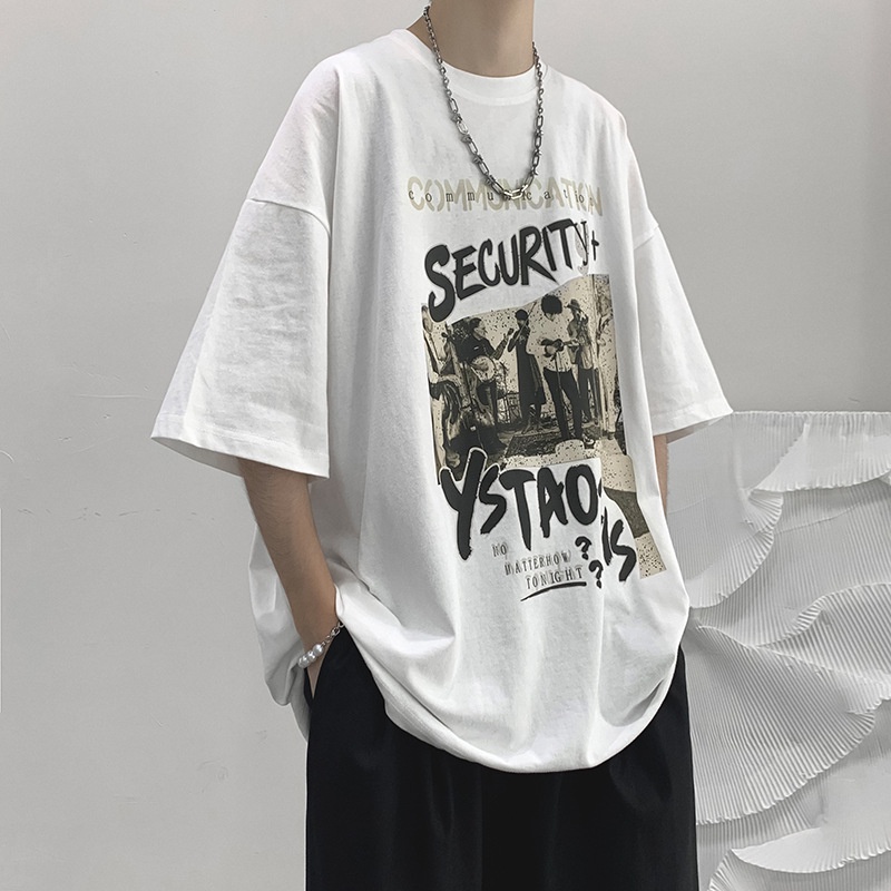 Áo thun nam nữ UNISEX tay lỡ fom rộng in hình nhóm nhạc cá tính
