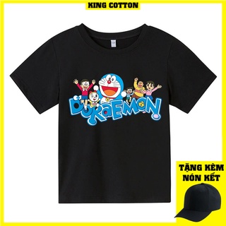 Áo thun trẻ em gia đình doraemon Có size người lớn, King Cotton