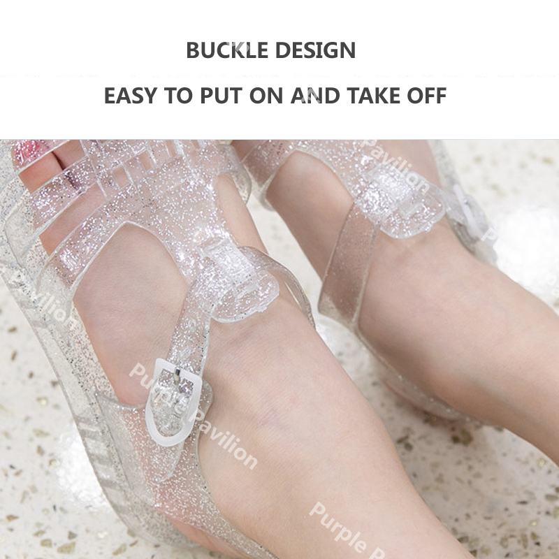 Giày nhựa mềm kiểu dáng La Mã cho bé gái