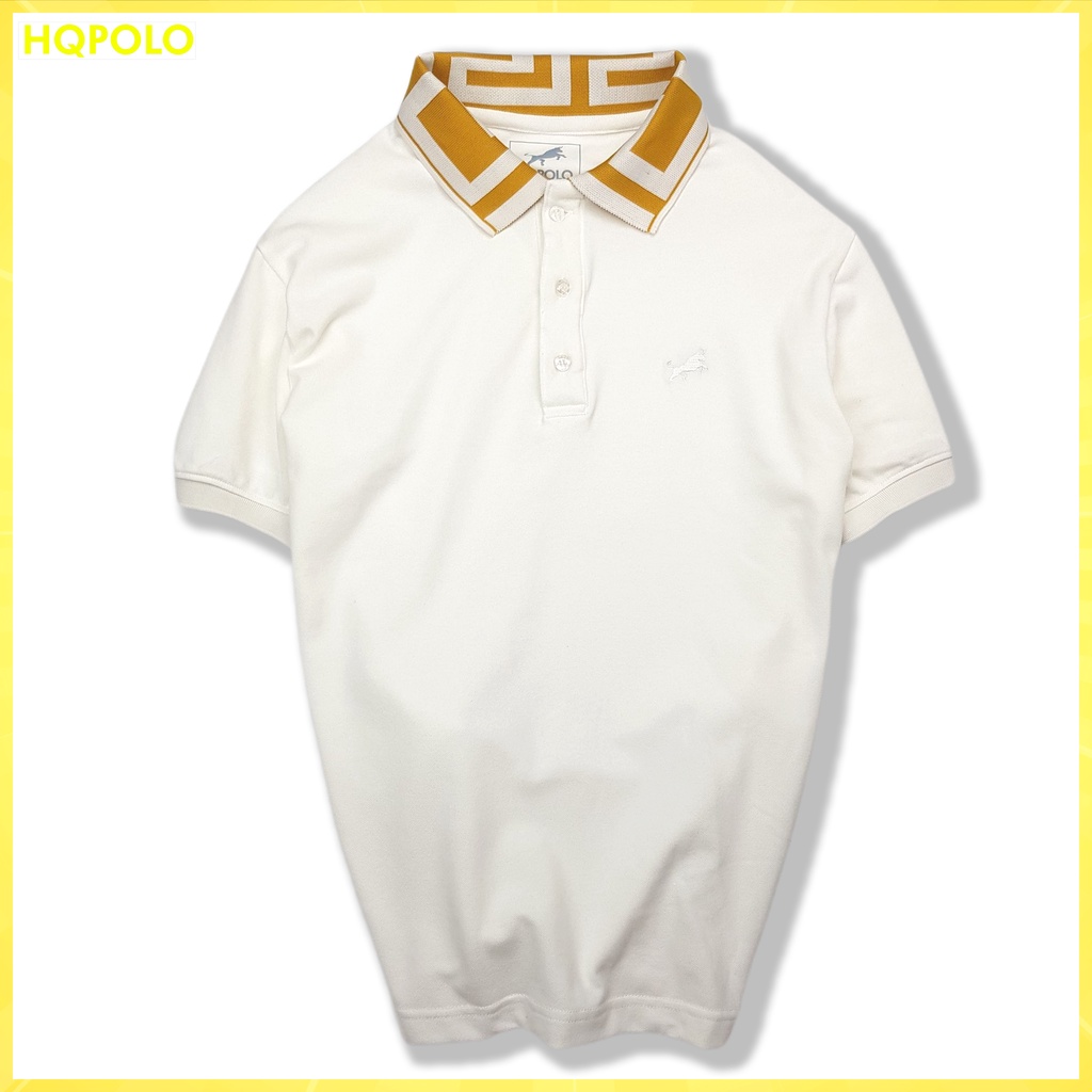 Áo thun Polo nam cổ bẻ phối vàng, vải cá sấu CVC xuất xịn, chuẩn form, sang trọng, trẻ trung và tinh tế - HQPOLO
