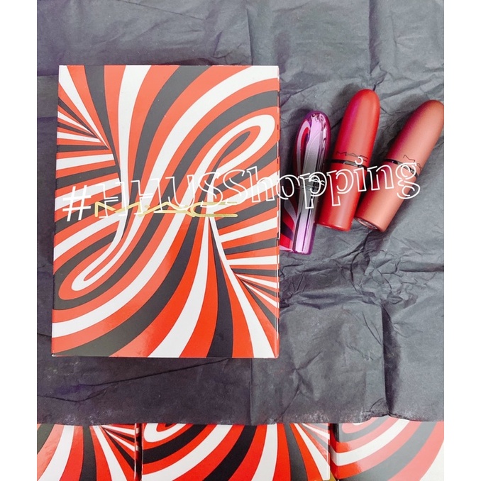 Set 3 thỏi son dòng limited MAC Kiss of Magic Lip Kit hàng Mỹ