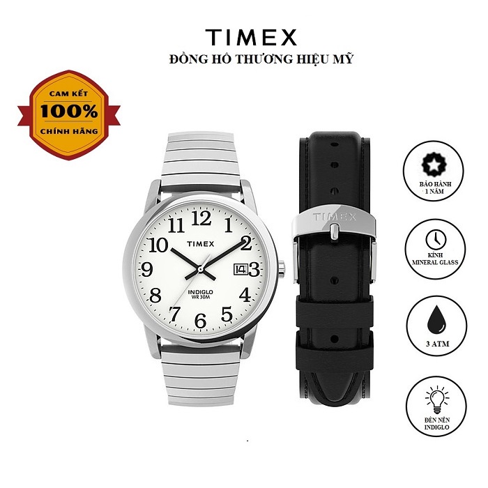 Đồng hồ nam Timex Easy Reader 35mm - TWG025400 Dây Kim Loại - Chính Hãng