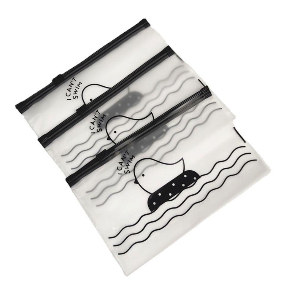 Túi Zip PVC Trong Mờ Họa Tiết Chim Hoạt Hình 17 * 11 * 1cm R9R0