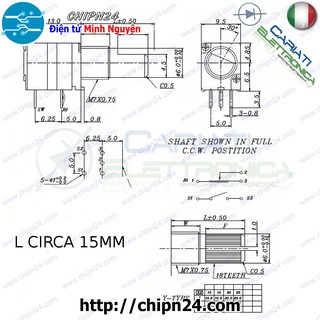 Biến trở đơn có Công tắc 5 chân RV097NS (5K/10K/20K/50K/100K/500K) - [Chọn Loại]