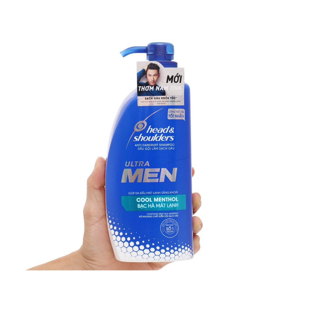 Dầu gội sạch gàu bạc hà mát lạnh Head & Shoulders Ultra Men