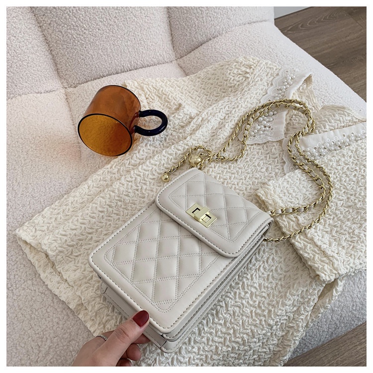 Túi đeo chéo kiêm ví đựng điện thoại nữ ô trám hai ngăn BAG U CLT105