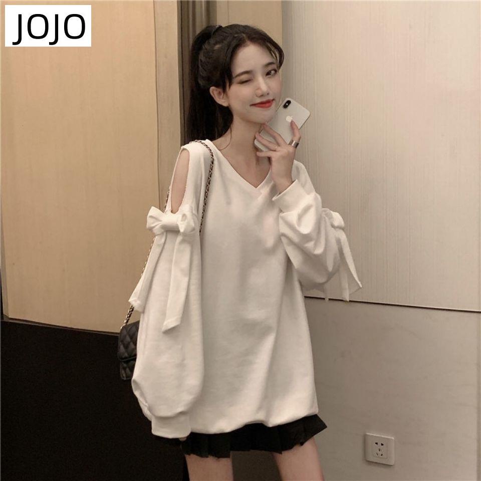 Áo Cotton Dáng Rộng Hở Vai Phong Cách Hàn Quốc Thiết Kế Mới Cho Nữ