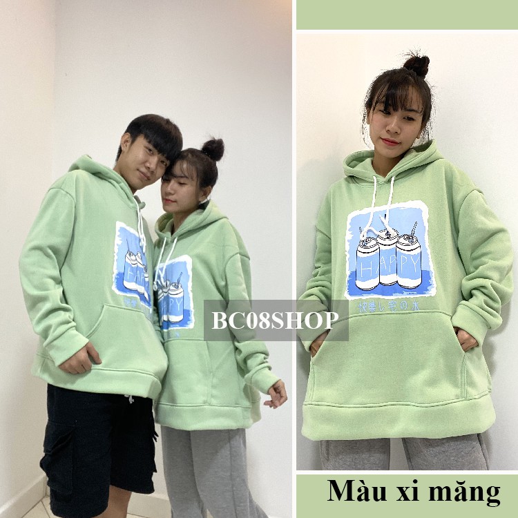 Áo hoodie form rộng Unisex phong cách Hàn Quốc năng động cho cặp đôi (4 MÀU) BC300