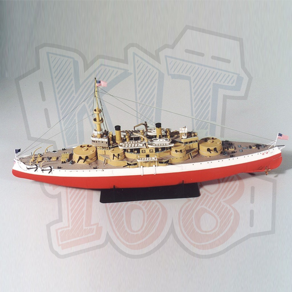 Mô hình giấy tàu thuyền quân sự Oregon Battleship BB-3 (USS Oregon)