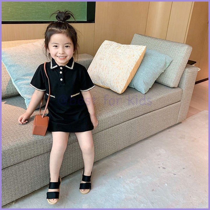 Đầm Polo Ngắn Tay Thời Trang Mùa Hè Cho Bé Gái