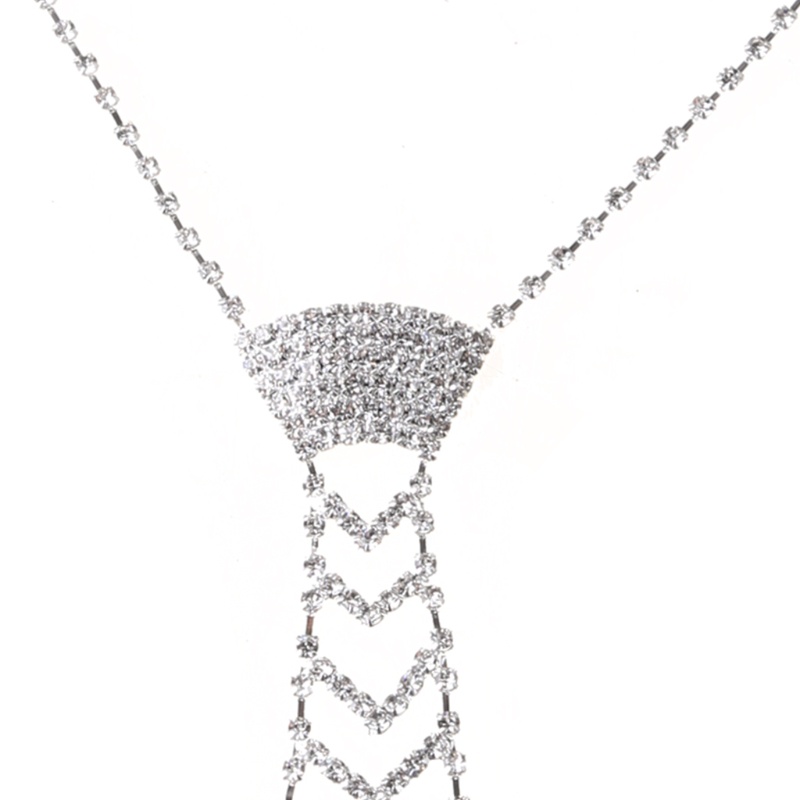 Vòng cổ Mặt Hình Cà Vạt Đính Đá Lấp Lánh Sang Trọng