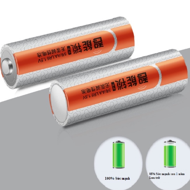 Vỉ 04 Viên Pin Tiểu, Pin AA 1.5V, Pin Khô Doublepow - Số Lượng Tính Theo Vỉ (Mỗi Vỉ Là 4 Viên Pin) (Màu Cam Đậm)