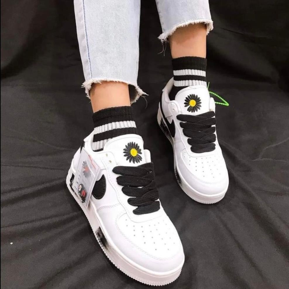 SẴN Giày Nike Trắng Nam Nữ Đi Học Cổ Thấp Đẹp Giá Rẻ Nike Air Force 1 AF1 Hoa Cúc Full Box Bill