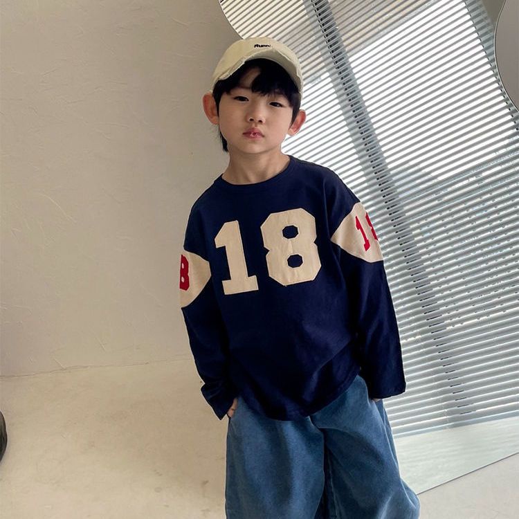 Áo Thun Bóng Chày Cotton Tay Ngắn Phong Cách Nhật Bản Thời Trang Xuân Thu Mới Cho Bé Trai