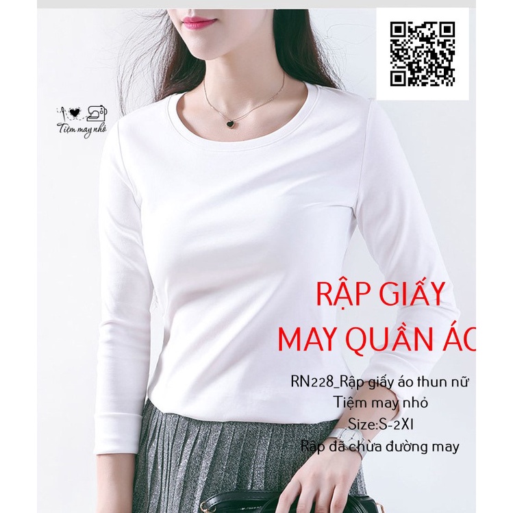 RN228_Rập giấy may thun giữ nhiệt nữ