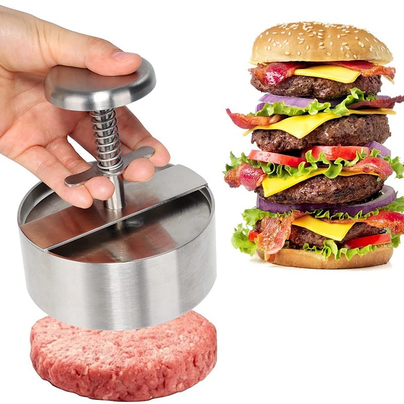 Khuôn Ép Thịt Làm Hamburger Chống Dính Hình Tròn