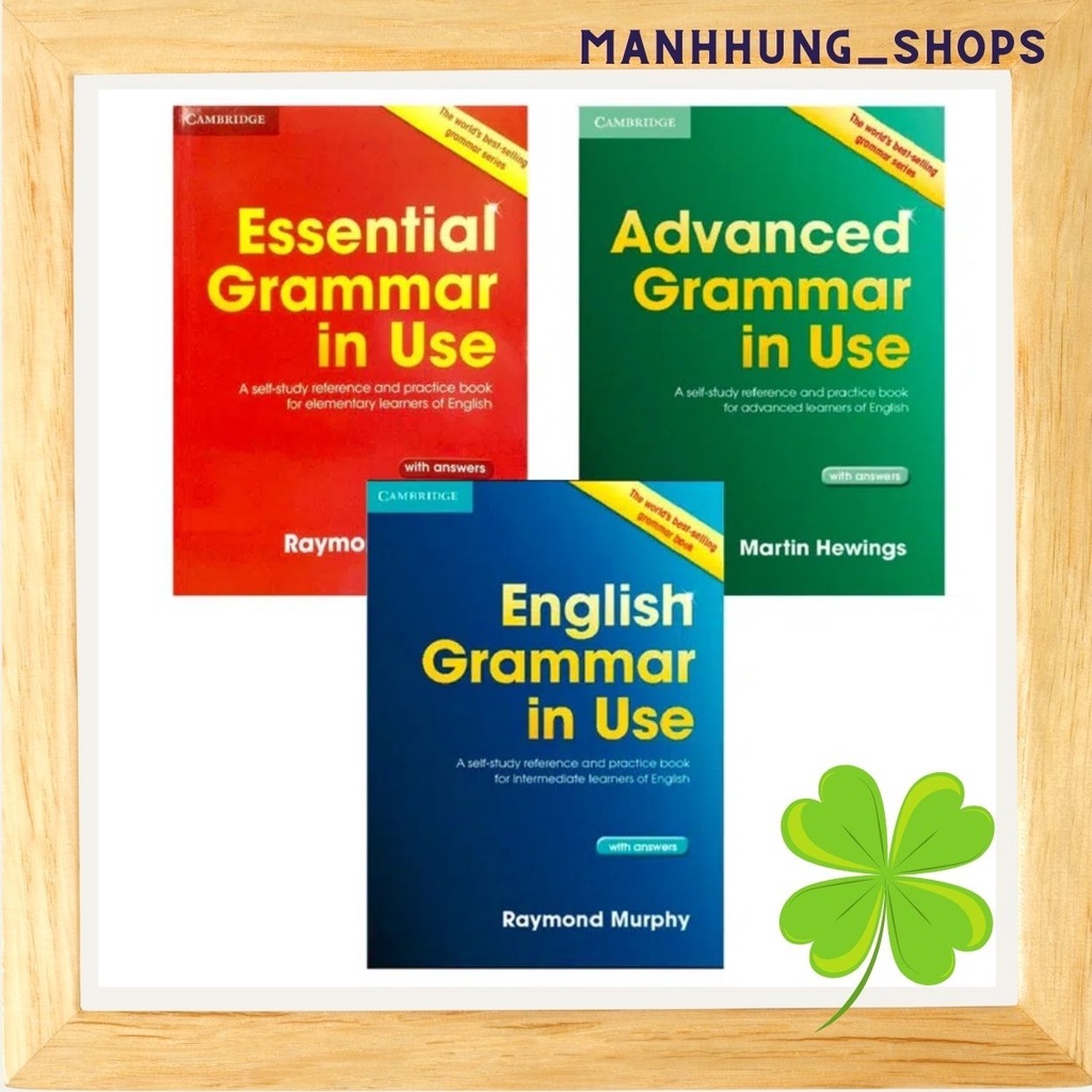Sale SẬP SÀN - Trọn bộ 3 Cuốn English Grammar In Use – Luyện thi Ielts