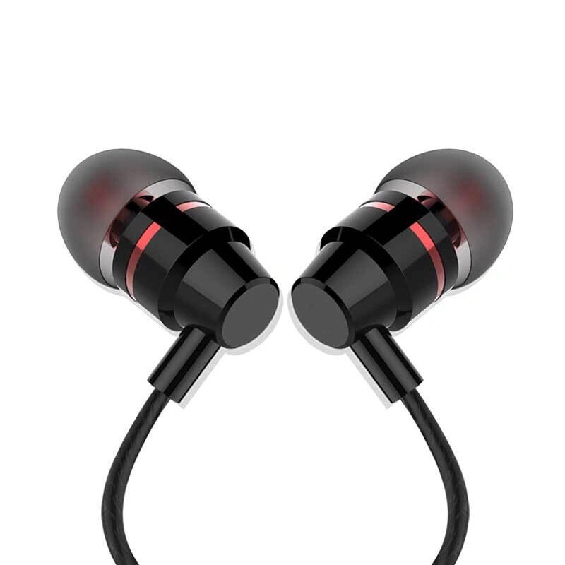 Tai nghe điện thoại nhét tai in ear kim loại dây dù dạ  chống rối Super Bass 3D New 2021