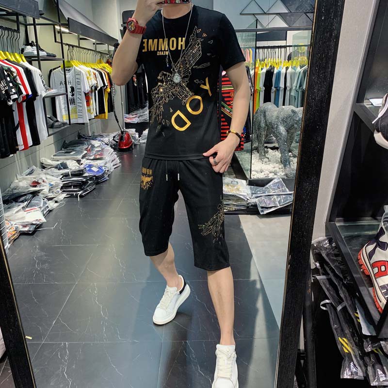 Bộ đồ thể thao nam, Bộ Mặc Nhà Thể Thao Nam Mùa Hè chất liệu thun lạnh cao cấp mềm mịn thoáng mát hình đại bàng cực chất | BigBuy360 - bigbuy360.vn