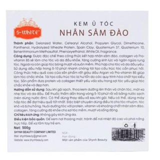 Kem Ủ Tóc Nhân Sâm Đào S-White ⚡ 𝗙𝗥𝗘𝗘 𝗦𝗛𝗜𝗣 ⚡ giúp tóc chắc khỏe _ 500g